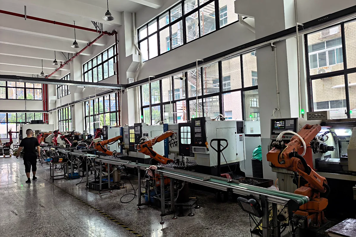 Automated assembly line at East Pneumatic factory
