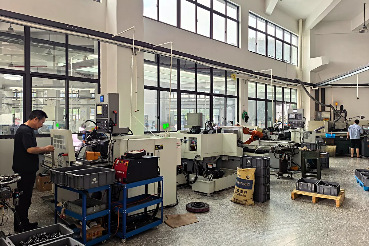 Machining workshop with CNC machines at East Pneumatic