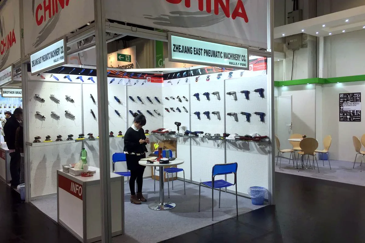 East Pneumatic exhibition booth at an international trade show